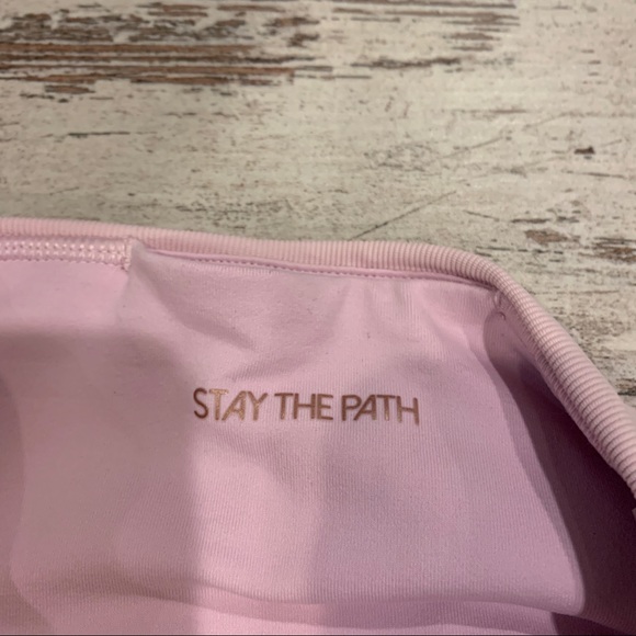 Calia by Carrie Underwood NWT Light Pink Ribbed 10 inch inseam Biker Shorts - Picture 6 of 6